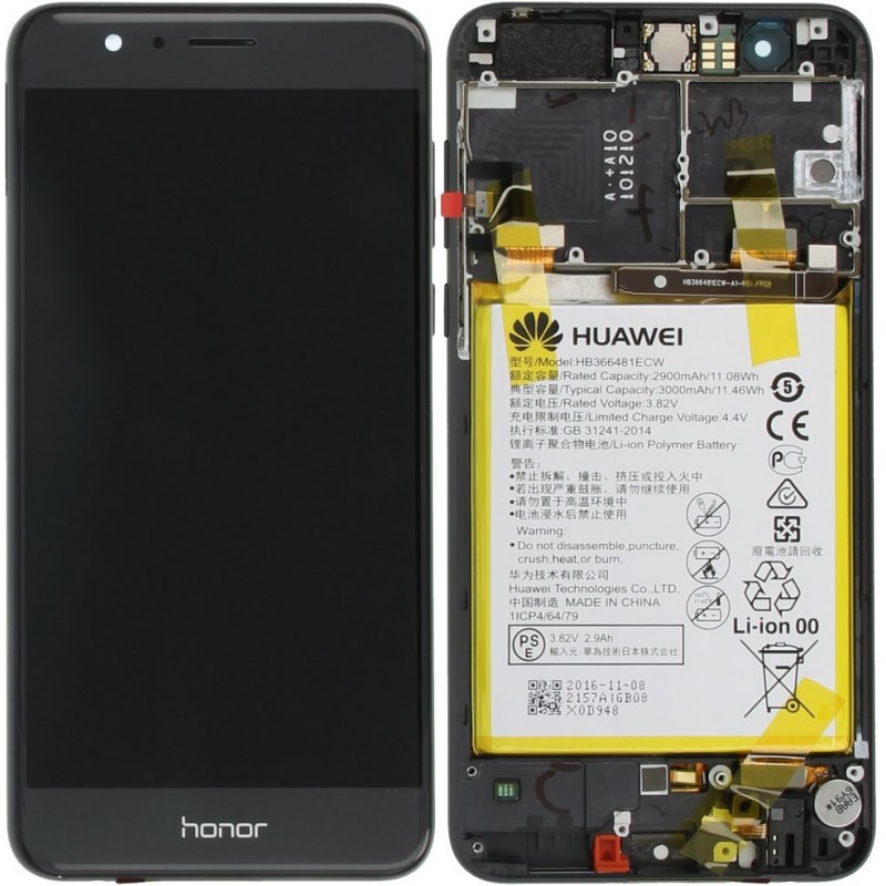 Écran complet Honor 8 Huawei Noir 02350VAS